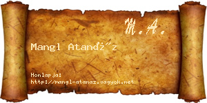 Mangl Atanáz névjegykártya